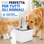 Fontanella Automatica 2,2L per Gatti e Cani con Acqua Corrente 24/7 – Sistema di Filtrazione e Ricircolo Continuo – Ultra Silenziosa