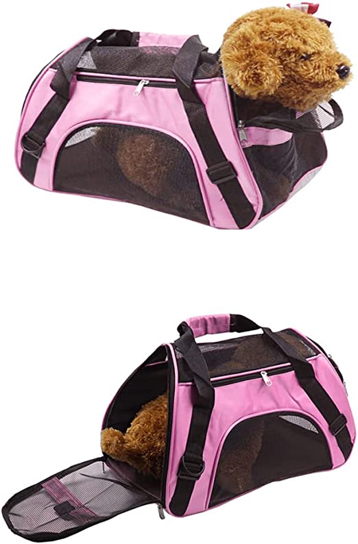 Borsa da trasporto per gatti, conigli e altri piccoli animali, portatile, pieghevole, dotata di tracolla, cerniere con fibbia di sicurezza, di nuova concezione