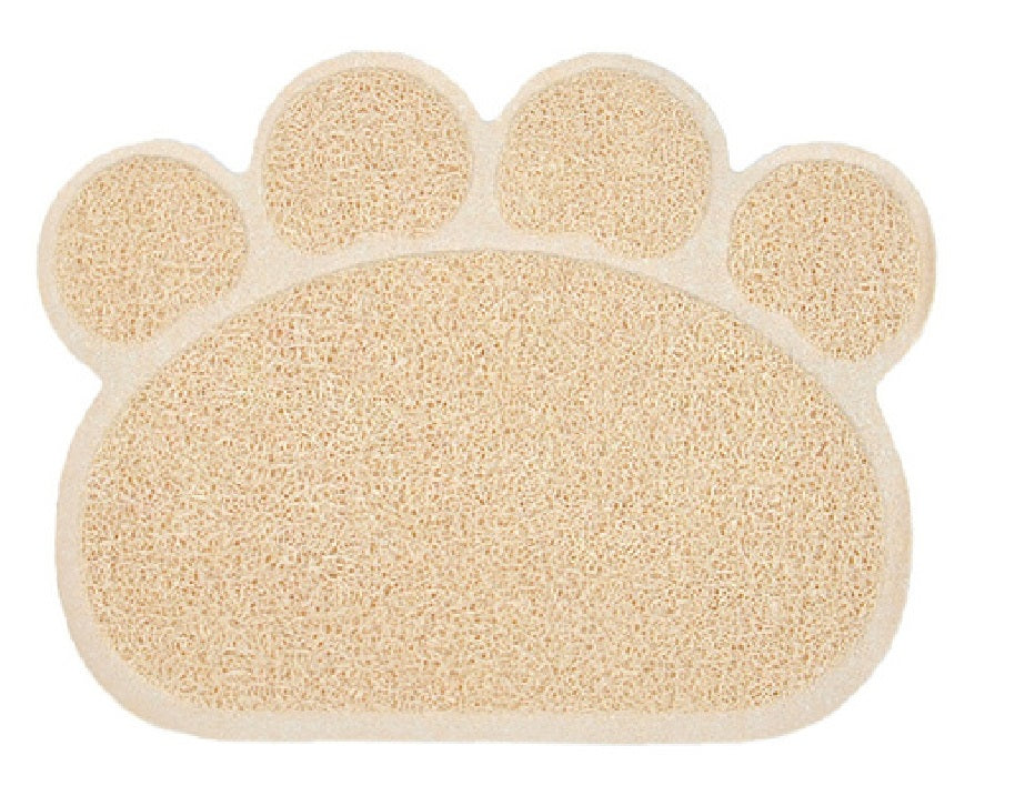 Tappetino antiscivolo animali igienico lettiera cane gatti 30x40 forma zampa beige