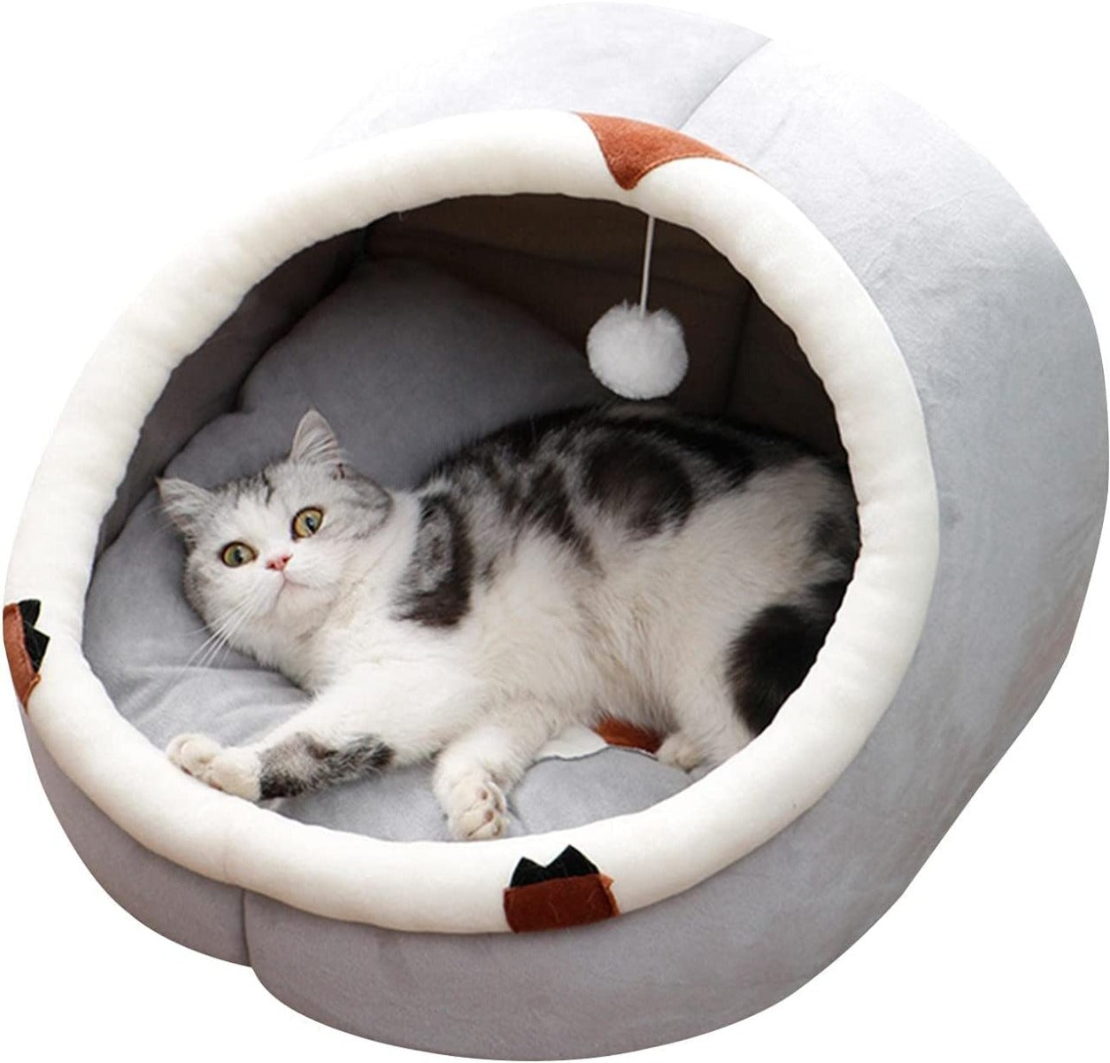 Cuccia per animali domestici in peluche per dormire per cani di piccola taglia comodo posto per dormire con cuscino interno morbido anti-scivolo