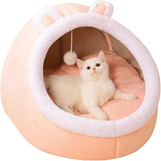 Cuccia per gatti da casa, cucce per gatti lavabili in lavatrice con fondo antiscivolo, casa per gatti da interni o cani di piccola taglia, cucciolo, gattino.