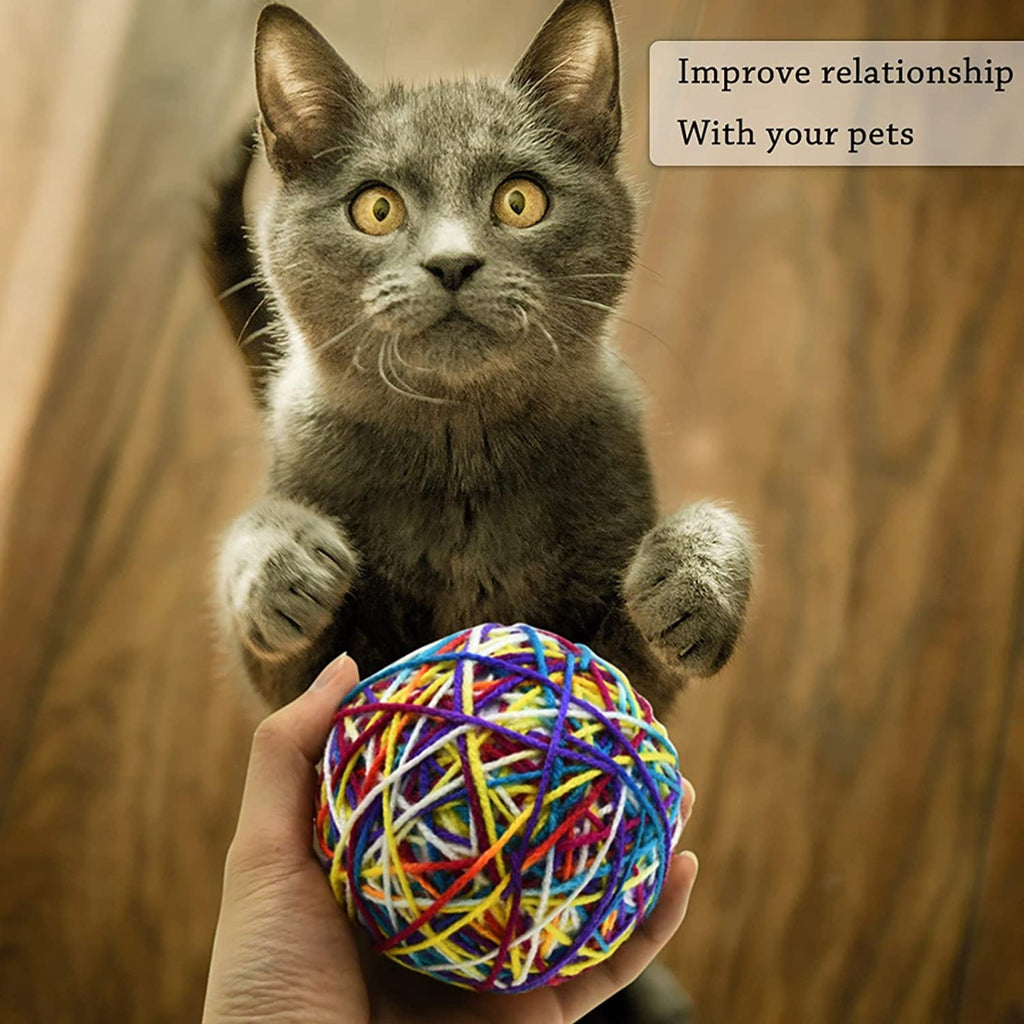 Gioco per Gatto Palla Di Lana con campanella incorporata - intrattenimento per gatti -stimolazione del movimento e della creatività