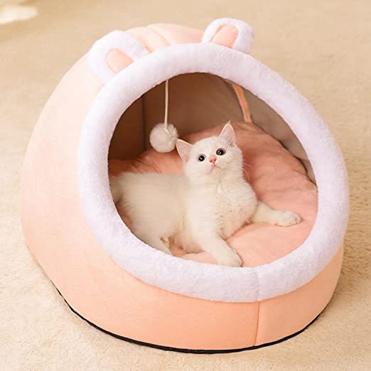 Cuccia per gatti da casa, cucce per gatti lavabili in lavatrice con fondo antiscivolo, casa per gatti da interni o cani di piccola taglia, cucciolo, gattino.