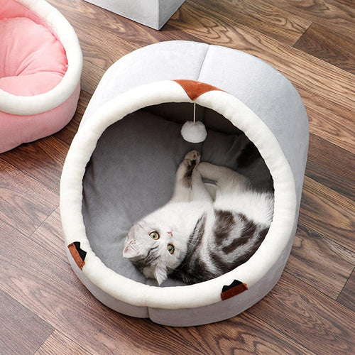 Cuccia per animali domestici in peluche per dormire per cani di piccola taglia comodo posto per dormire con cuscino interno morbido anti-scivolo