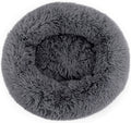 Cuccia di peluche a forma di ciambella per gatti e cani super morbida con base antiscivolo