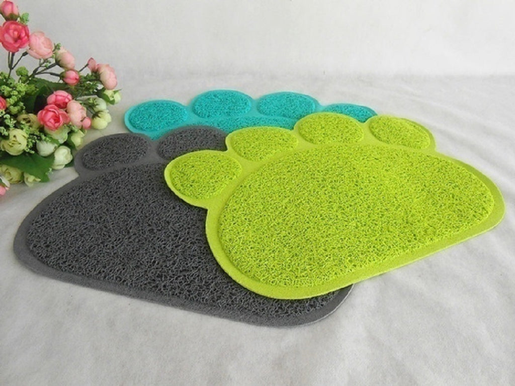 Tappetino antiscivolo animali igienico lettiera cane gatti 45x60 forma zampa Marrone chiaro