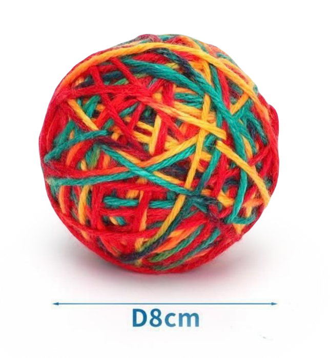 Gioco per Gatto Palla Di Lana con campanella incorporata diametro da 8 cm -intrattenimento per gatti -stimolazione del movimento e della creatività