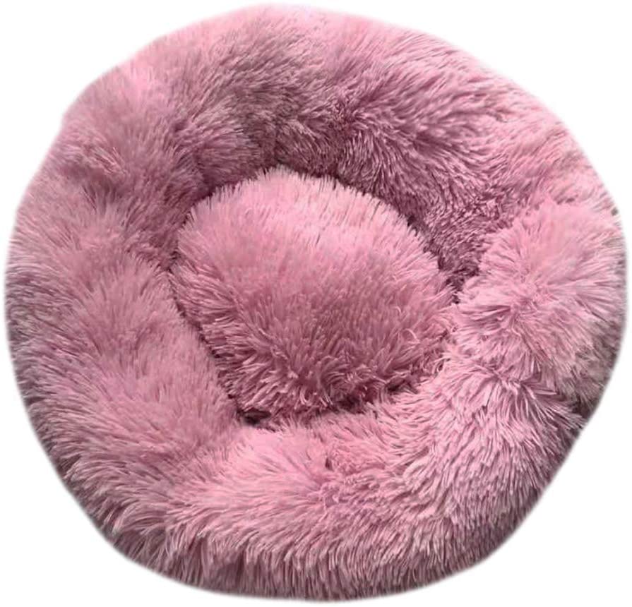 Cuccia di peluche a forma di ciambella per gatti e cani super morbida con base antiscivolo