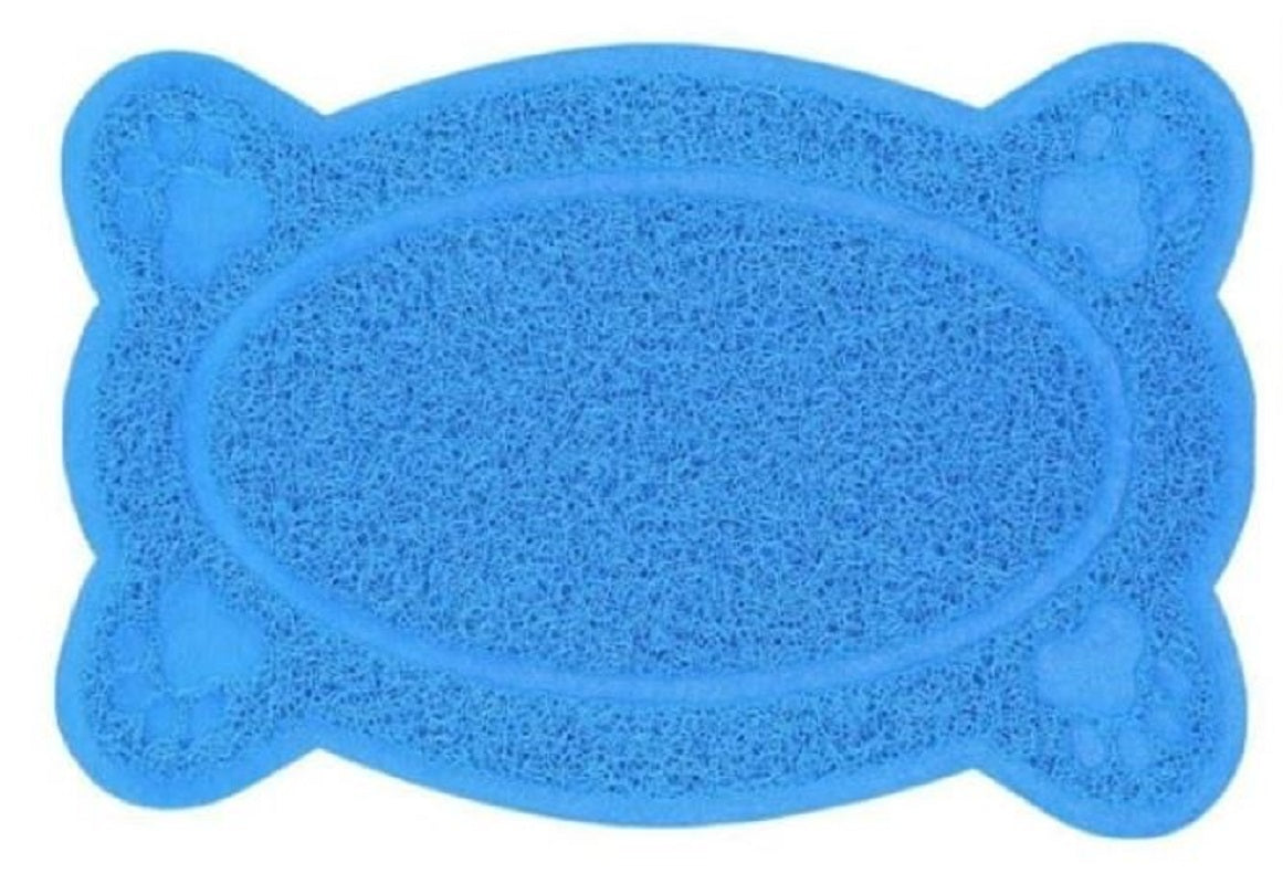 Tappetino antiscivolo animali igienico lettiera cane gatti 25,5 x 39,5 forma osso Blu