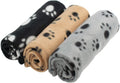 Coperta per Animali Domestici con Stampa a Zampa per Cane o Gatto Finitura Morbida Coperta Invernale 60 x 90