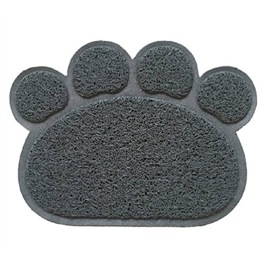 Tappetino antiscivolo animali igienico lettiera cane gatti 45x60 forma zampa Nero