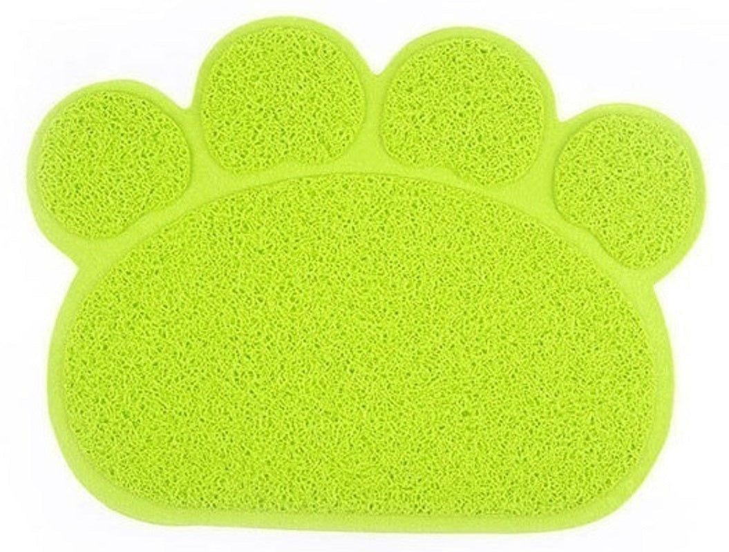 Tappetino antiscivolo animali igienico lettiera cane gatti 45x60 forma zampa Verde