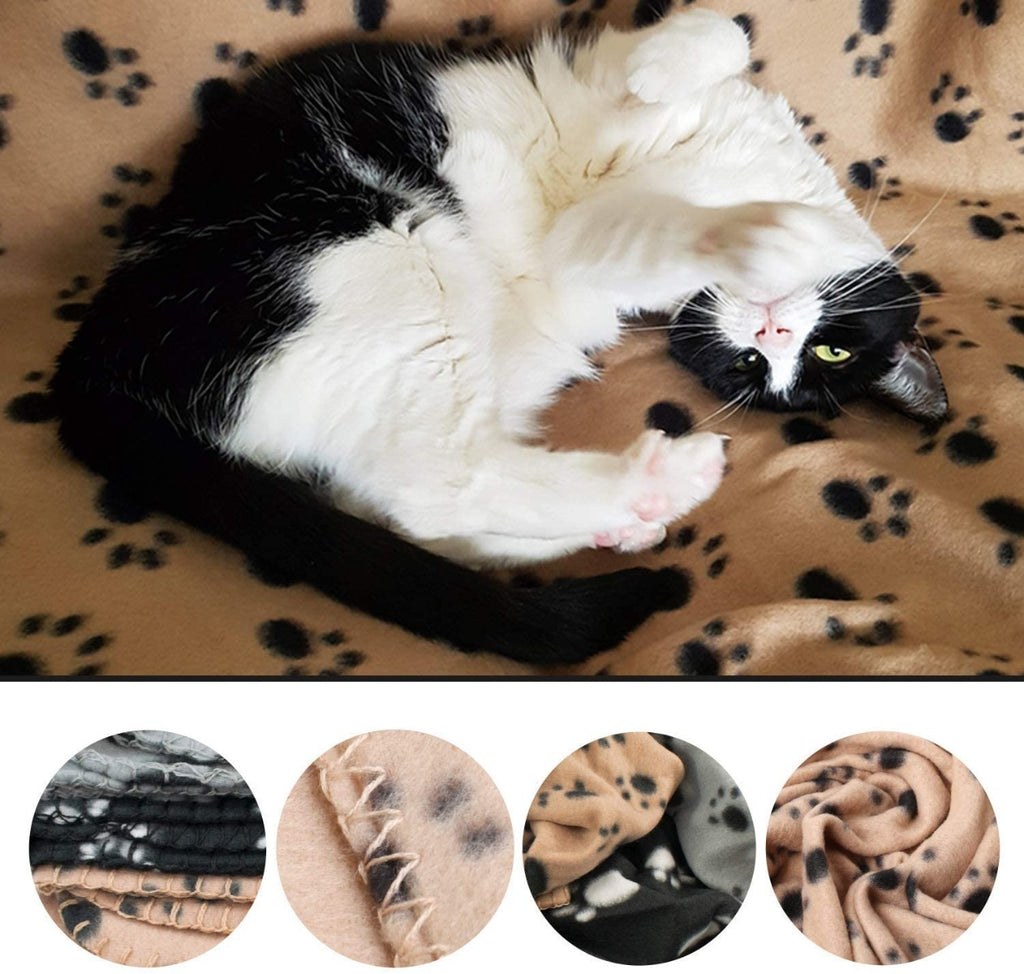 Coperta per Animali Domestici con Stampa a Zampa per Cane o Gatto Finitura Morbida Coperta Invernale 50 x 70