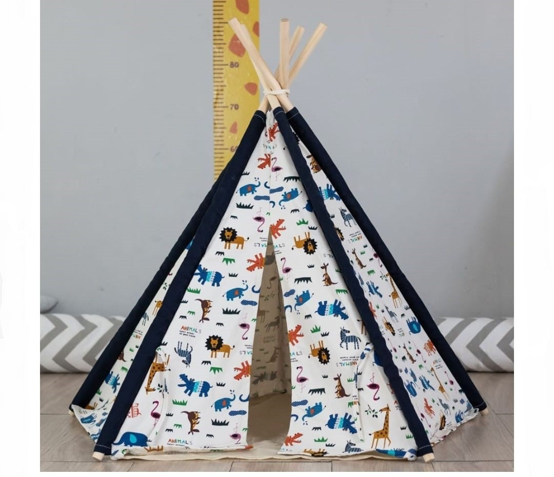 Cuccia per animali domestici Tenda Indiana con fantasia portatile rimovibile lavabile Taglia M 60 x 60 x 90
