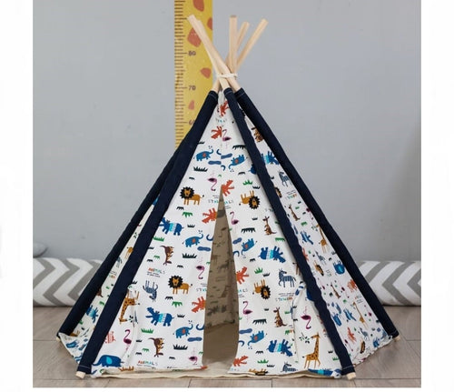 Cuccia per animali domestici Tenda Indiana con fantasia portatile rimovibile lavabile Taglia M 60 x 60 x 90
