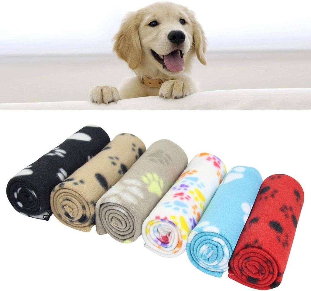 Coperta per Animali Domestici con Stampa a Zampa per Cane o Gatto Finitura Morbida Coperta Invernale 60 x 90