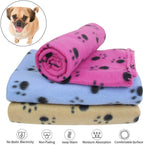 Coperta per Animali Domestici con Stampa a Zampa per Cane o Gatto Finitura Morbida Coperta Invernale 75 x 90