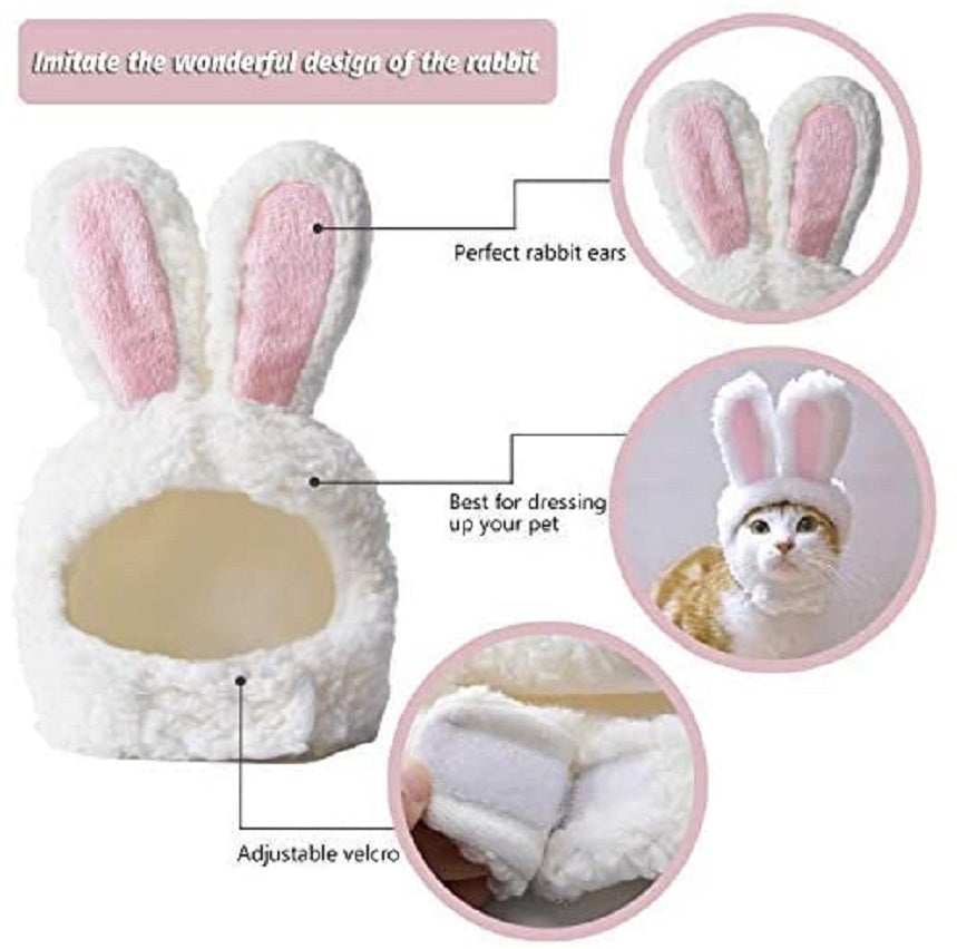 Cappello da Coniglio per Gatti Costume da Coniglio per Pasqua Compleanno Halloween