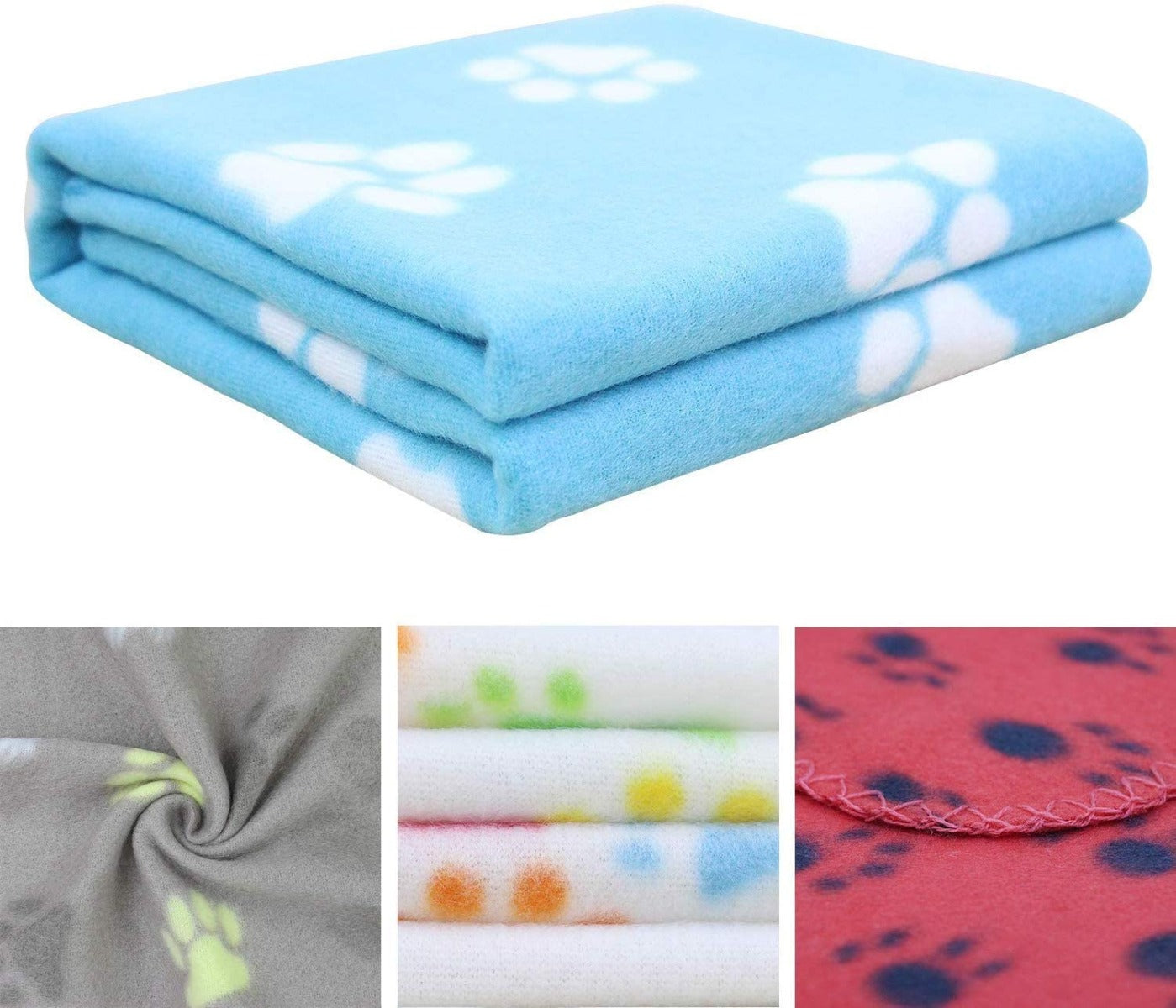 Coperta per Animali Domestici con Stampa a Zampa per Cane o Gatto Finitura Morbida Coperta Invernale 60 x 90