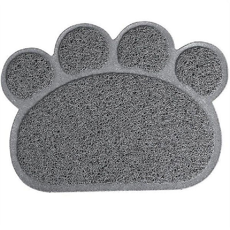 Tappetino antiscivolo animali igienico lettiera cane gatti 60x45 forma zampa Marrone scuro