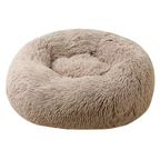 Cuccia di peluche a forma di ciambella per gatti e cani super morbida con base antiscivolo