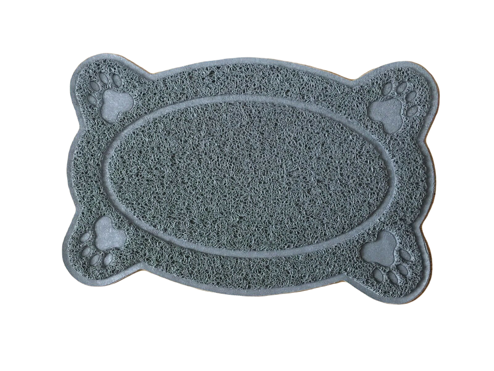 Tappetino antiscivolo animali igienico lettiera cane gatti 38 x 58 forma osso Grigio