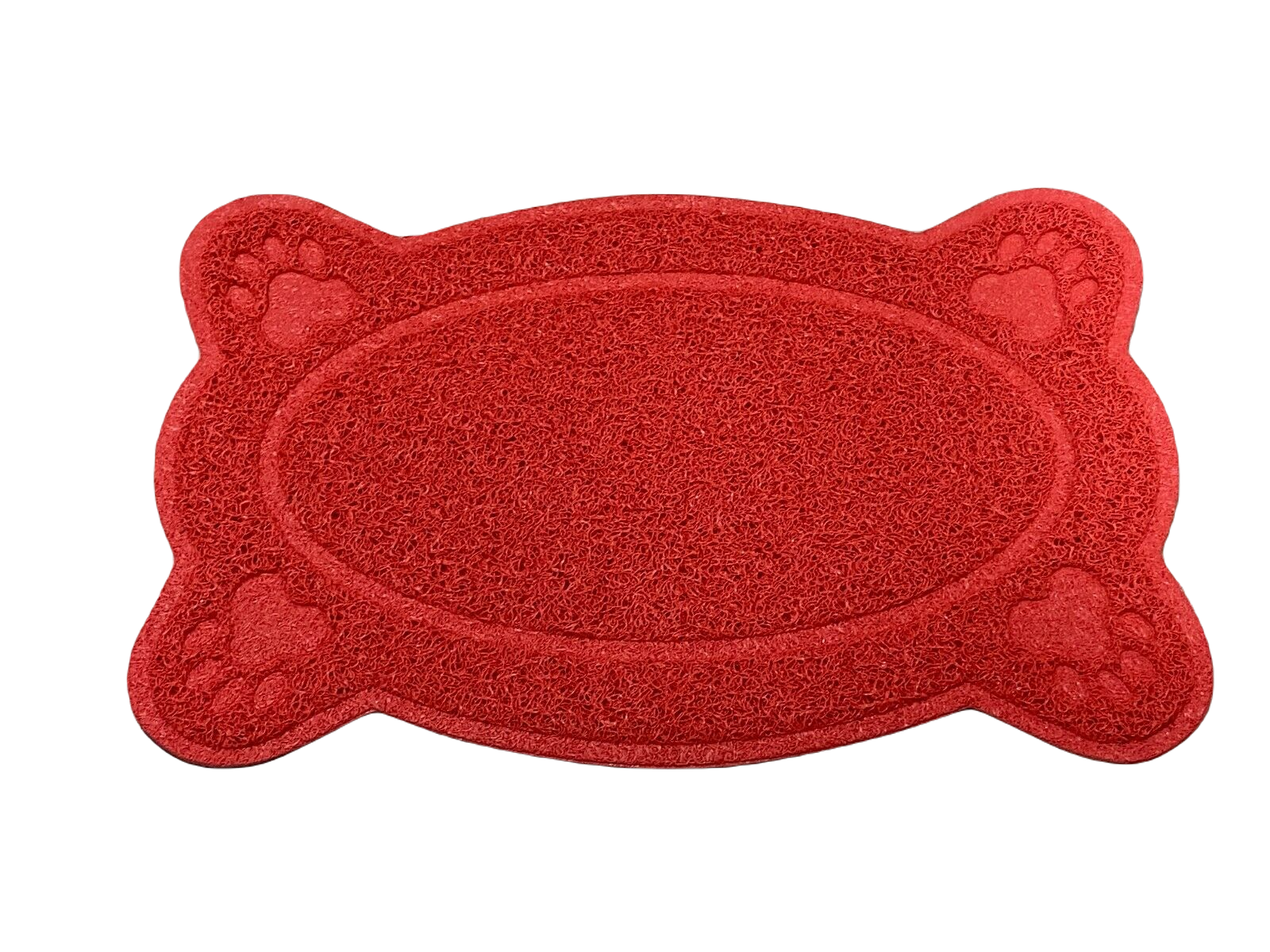Tappetino antiscivolo animali igienico lettiera cane gatti 38 x 58 forma osso Rosso