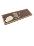 Tiragraffi per  Gatti in cartone profumato  con simpatica forma di topolino- Gioco Stuoia Cura Artigli  38x12.5x1,8cm - Protezione Divani