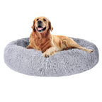 Cuccia di peluche a forma di ciambella per gatti e cani super morbida con base antiscivolo