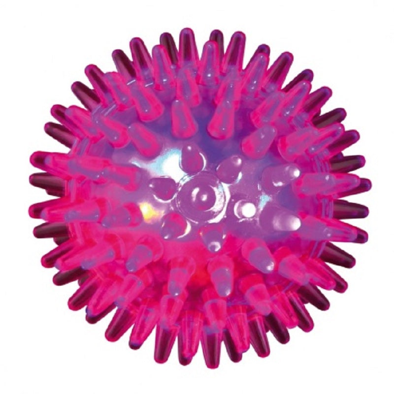 Palla riccio lampeggiante in gomma gioco per cani da 6 cm