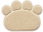 Tappetino antiscivolo animali igienico lettiera cane gatti 45x60 forma zampa Marrone chiaro